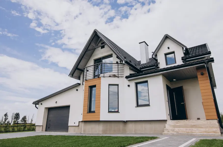Modern two story home in Los Angeles with attached garage and detached ADU potential